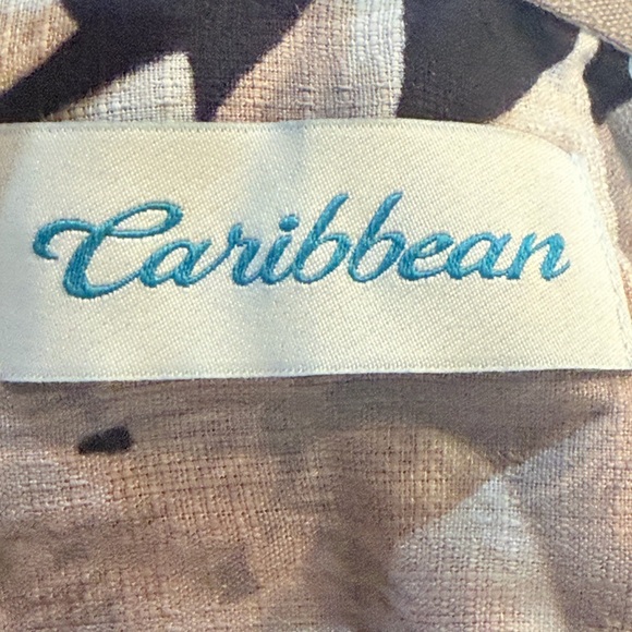 Caribbean Floral Print Short Sleeve Woven Camp Shirt - Picture 4 of 8